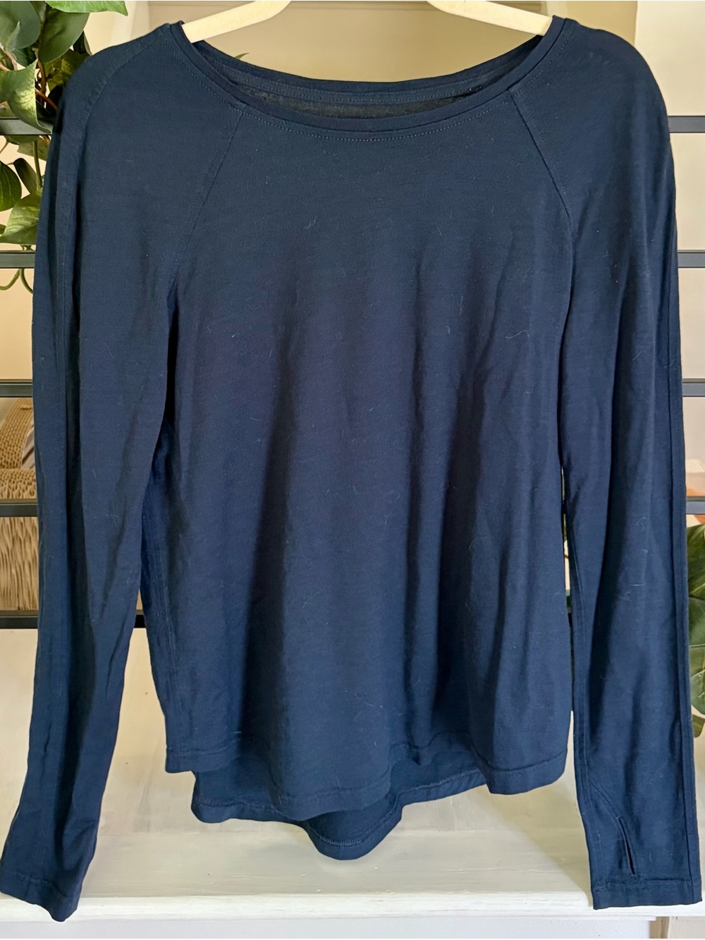 Lululemon Black Long Sleeve Run Top Thumbholes Medium
